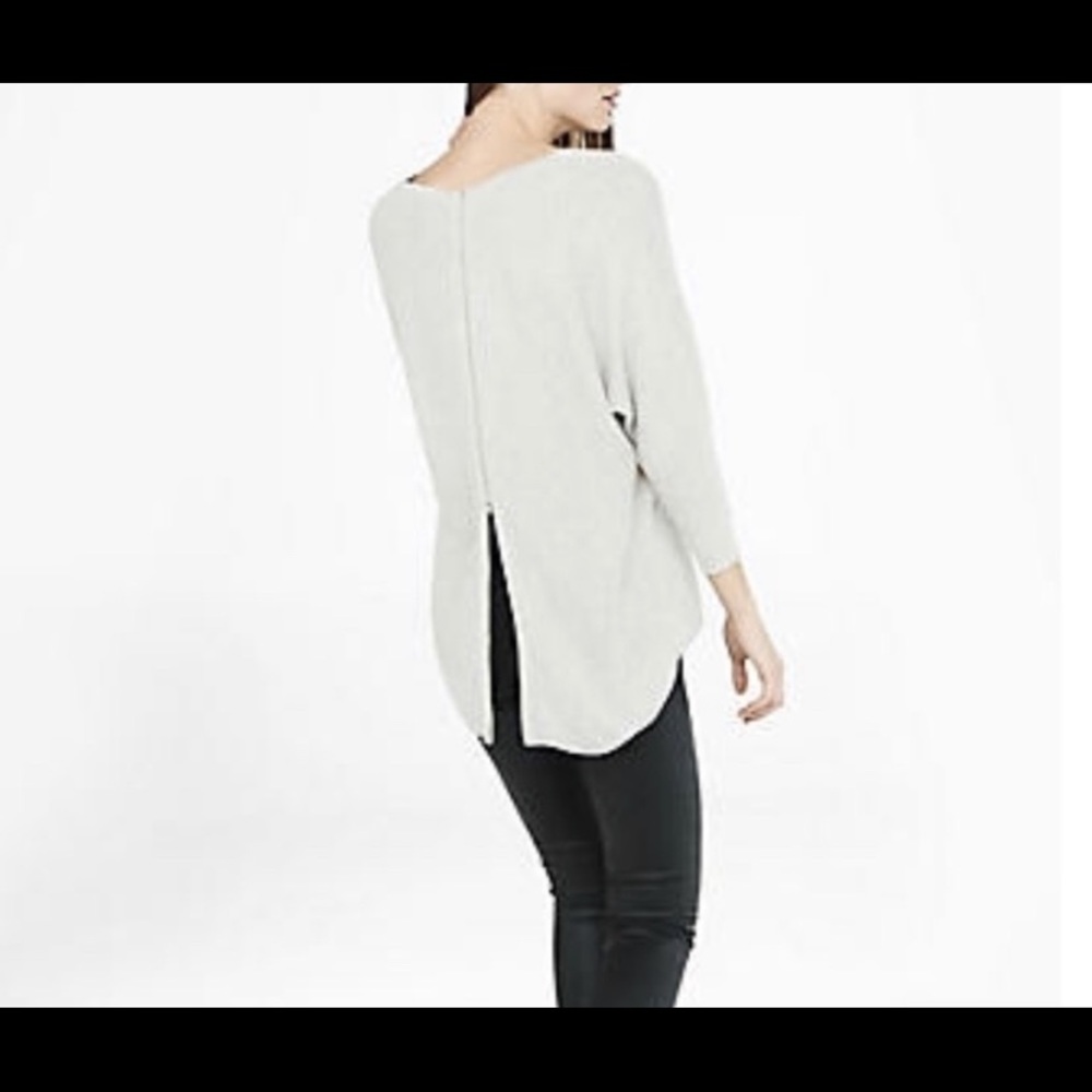 EXPRESS SHIMMERY HIGH LOW TUNIC WITH ZIPPER MEDIUM
